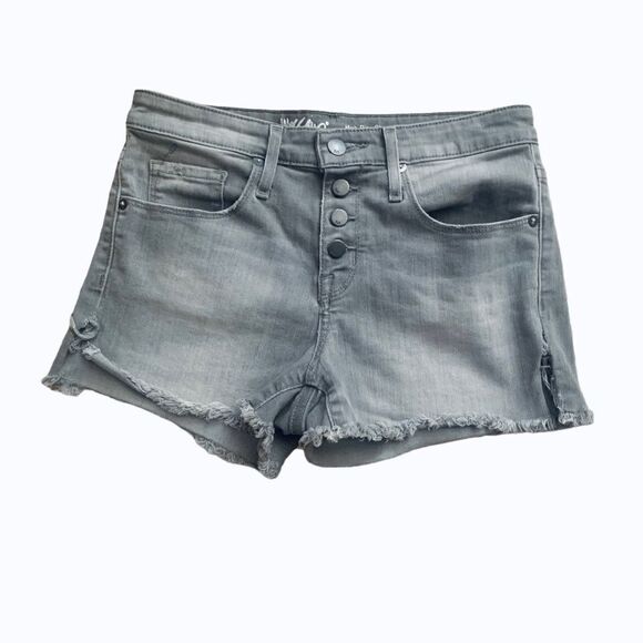 Mossimo Gray Washed High Rise Denim Stretch Shorts Size 26 - Picture 1 of 5